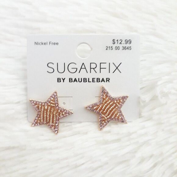 SUGAR FIX Starry Night Stud Earrings "LIGHT PINK" (Nickel Free) NEW!!! - Picture 3 of 7